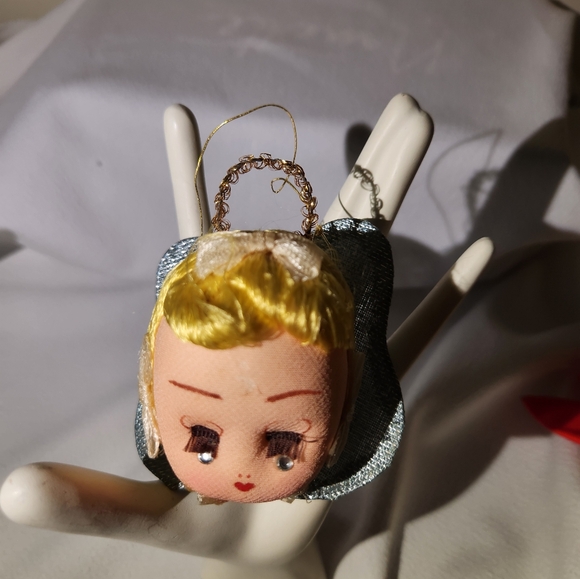 Vintage Angel Face With Wings Ornament Made in Japan Mid-century Christmas Angel - Picture 6 of 11